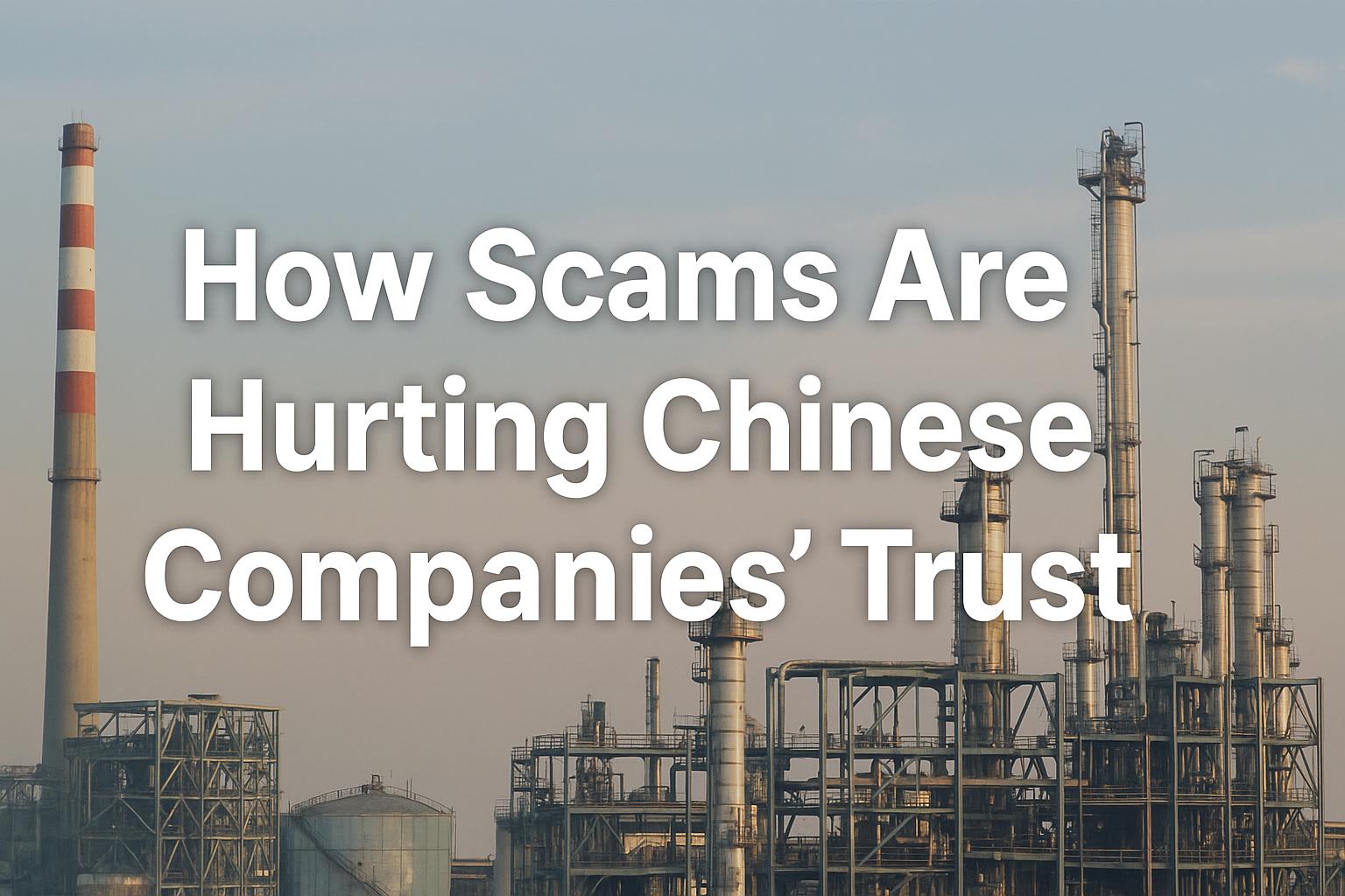 How Scams Are Hurting Chinese Companies' Trust